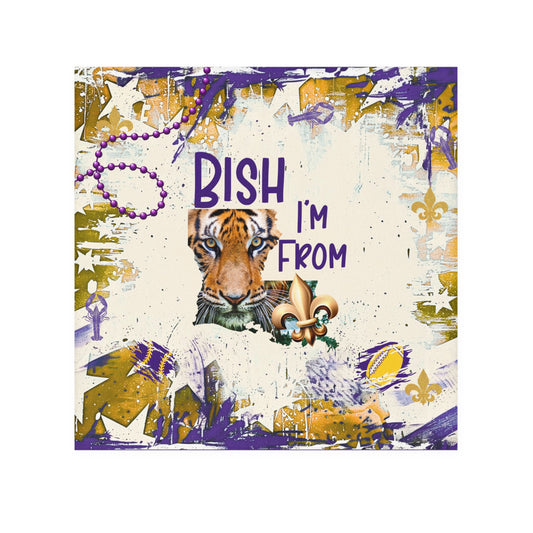 Vibrant Tigers Face Towel, Fun Gift for Home Decor, I'm from Louisiana