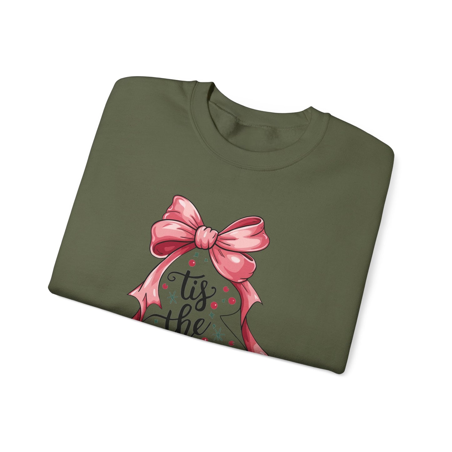 Festive Holiday Crewneck Sweatshirt - 'Tis the Season, Christmas Gift, Cozy Apparel, Winter Wear, Unisex Fashion