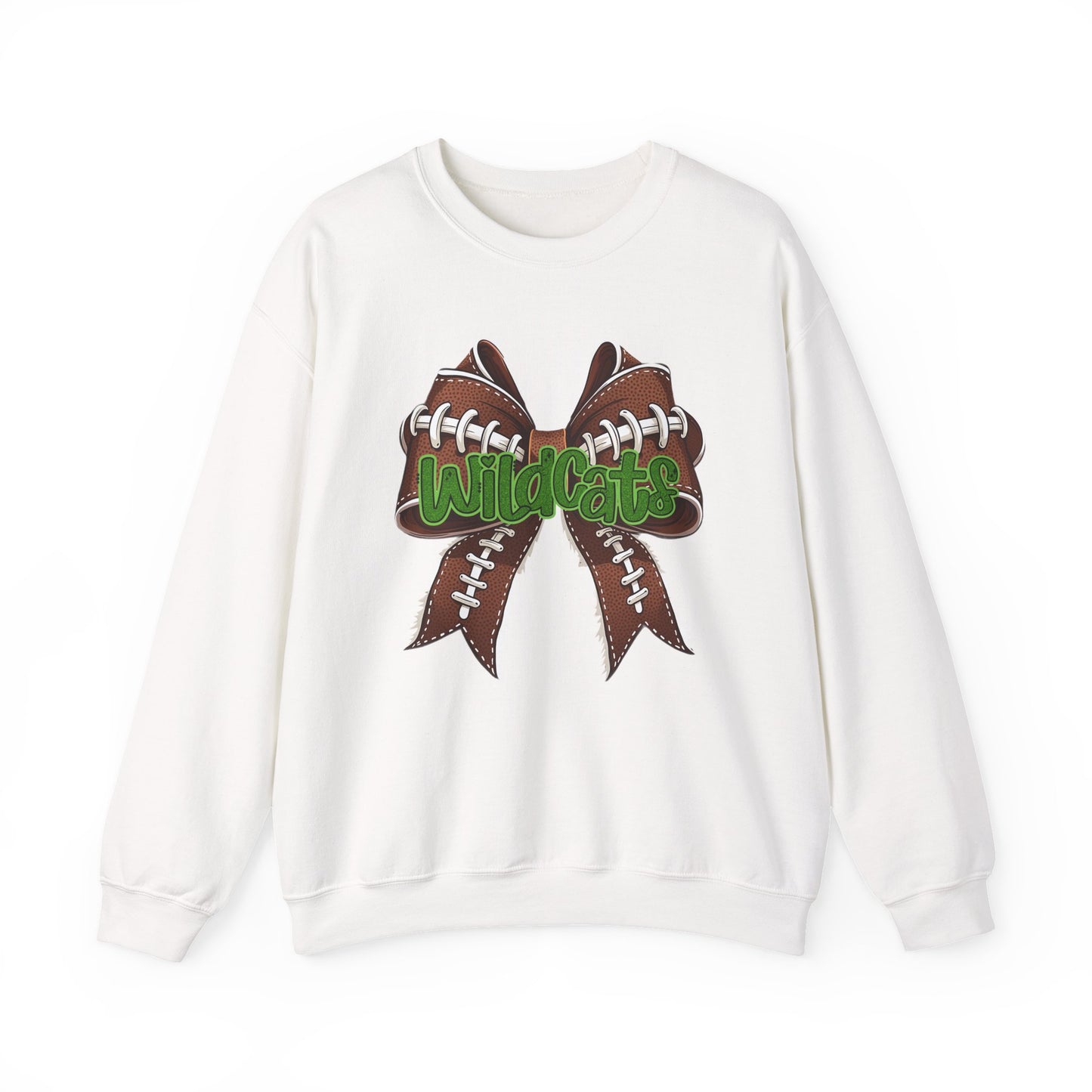 Wildcats Football, Bow Crewneck Sweatshirt, Cozy Unisex Sweatshirt, Perfect Gift for Birthdays, Casual Wear, Wildcat Theme Apparel, Walker, La WHS, WJH
