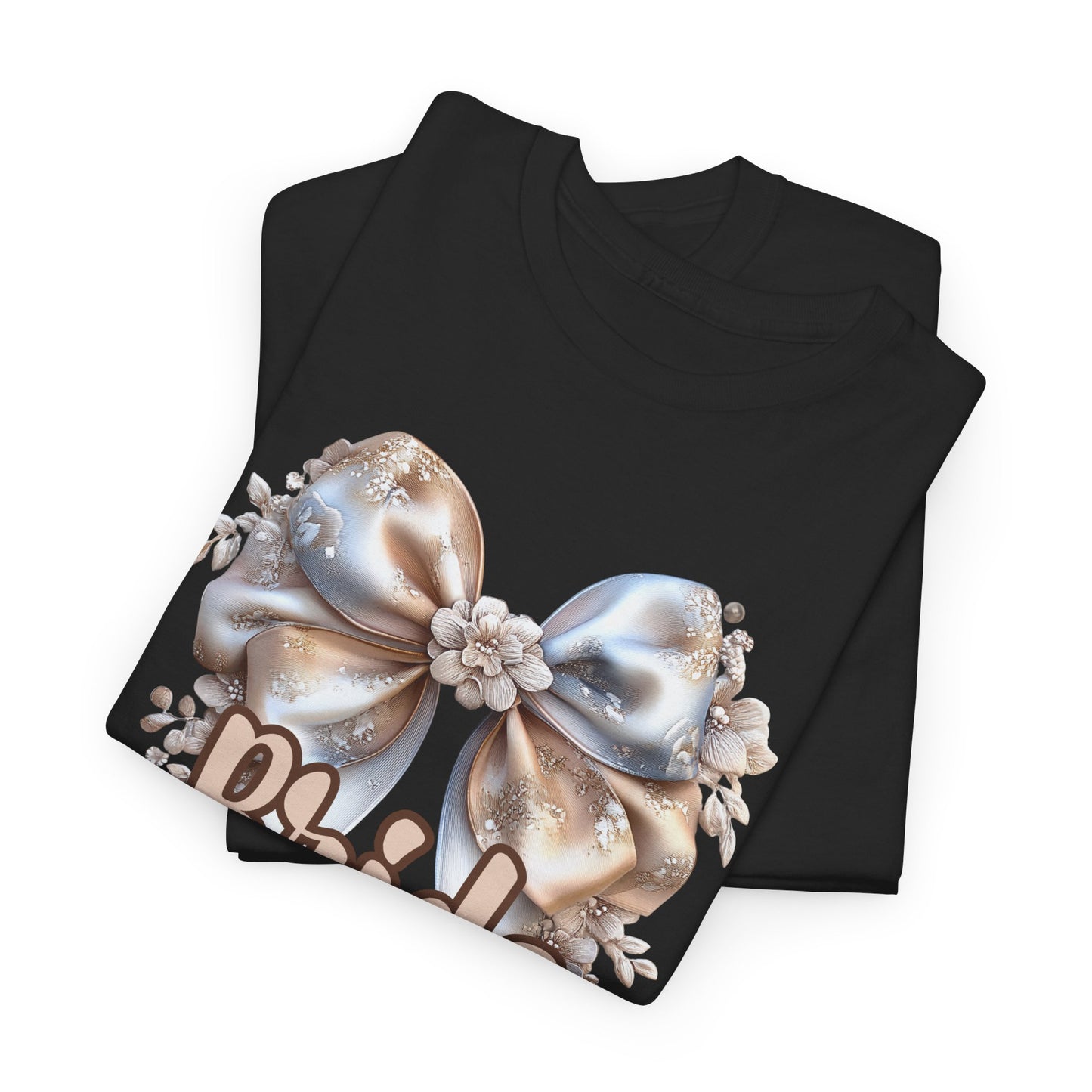 Bride Bow Unisex Heavy Cotton Tee, Wedding Gift, Bridal Shower Tee, Engagement Outfit, Bachelorette Party Apparel