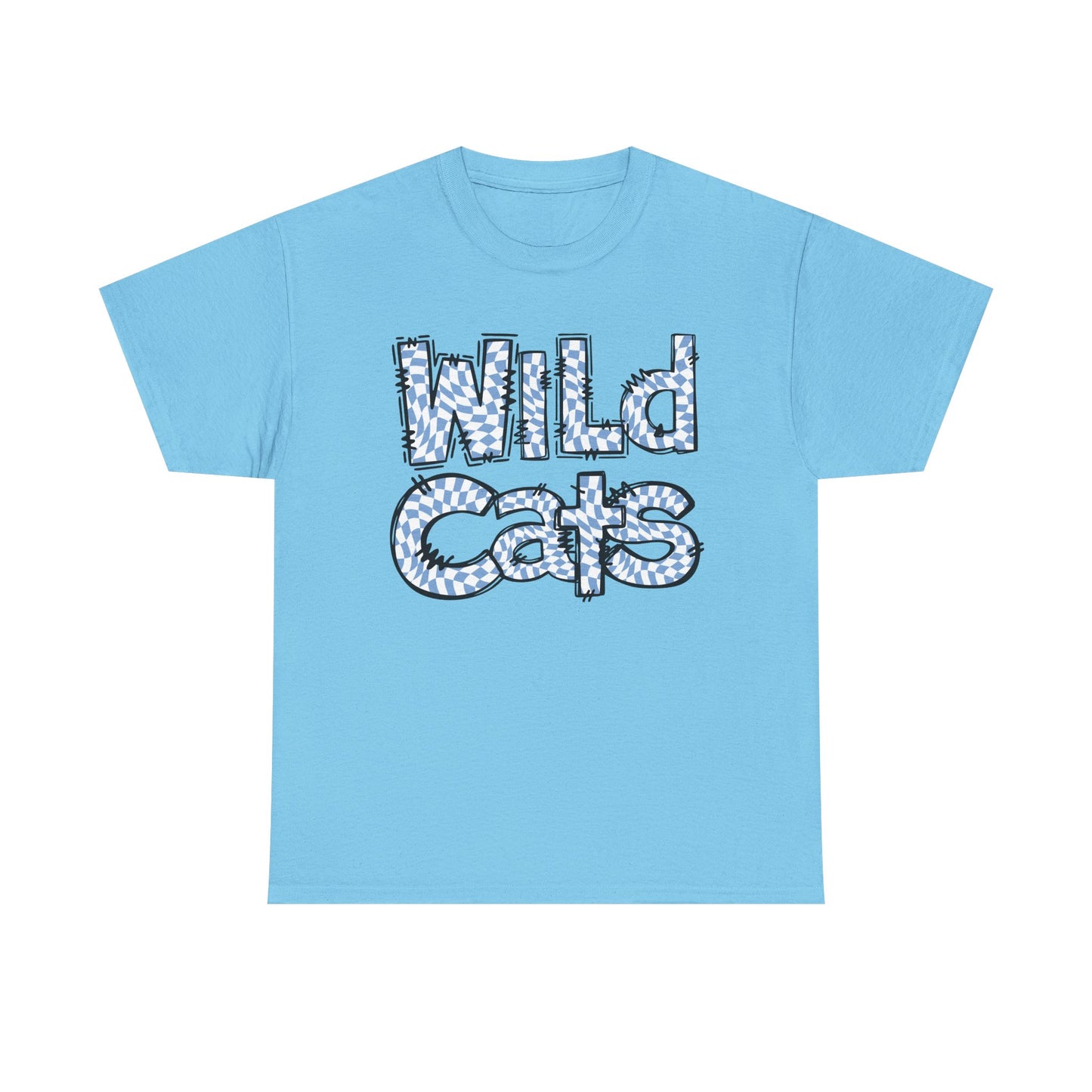 St Amant Blue Wildcats Love Unisex Tee, Cute Cotton Shirt, School Spirit Apparel, Family Gatherings, Casual Wear, Gift for Students, Personalized Designs