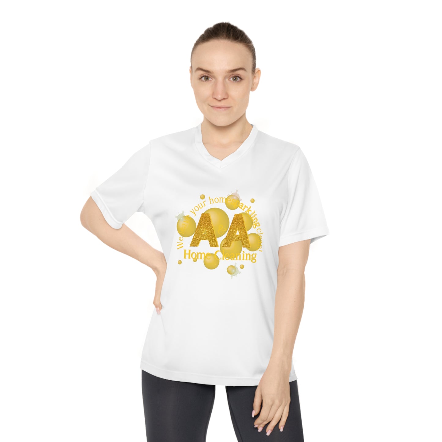 A&A, Yellow Logo on a 3rd V neck, Team365