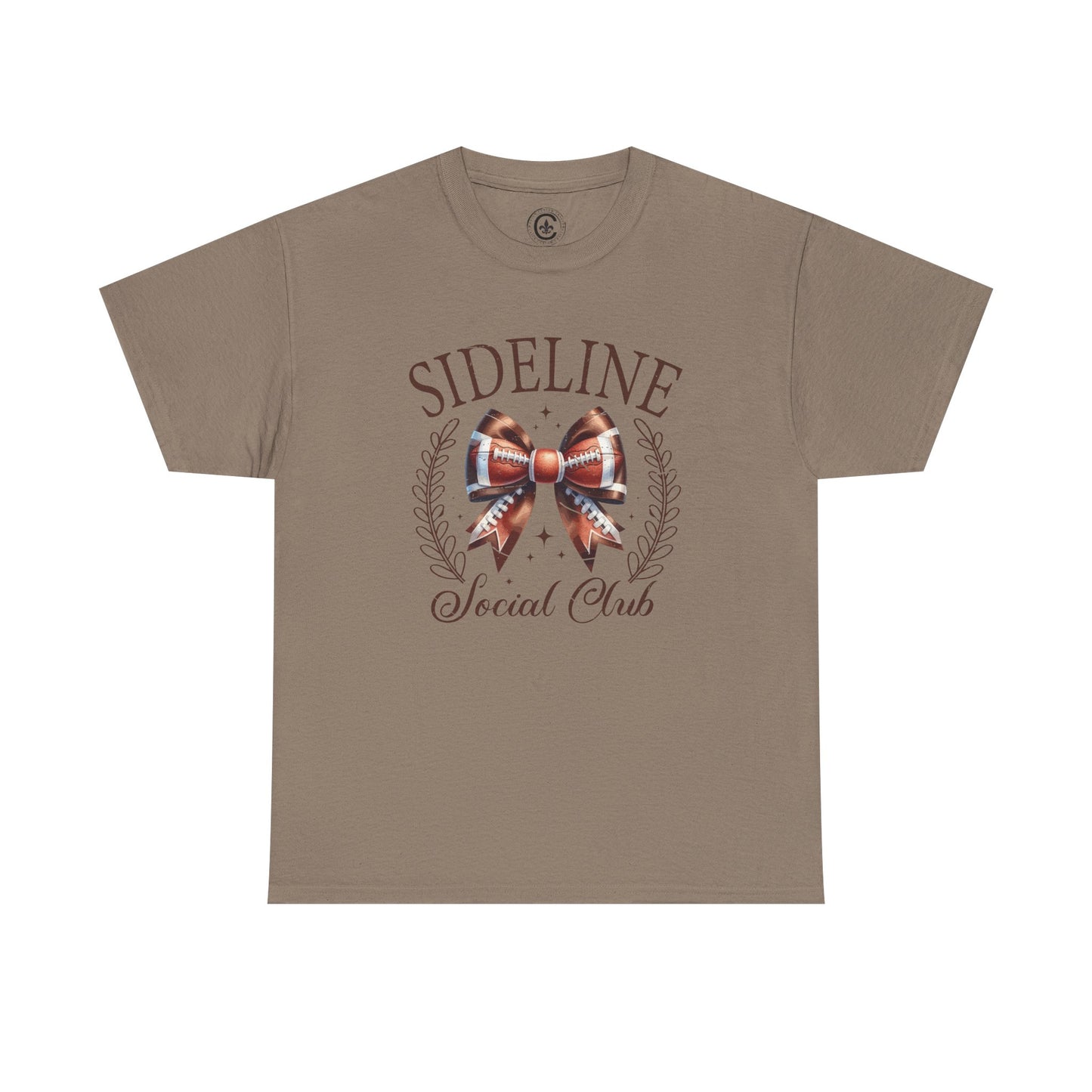 Sideline Social Club Tee, Unisex Heavy Cotton Shirt, Perfect for Game Days, Sports Fans, Casual Wear, Unique Gift Idea, Football