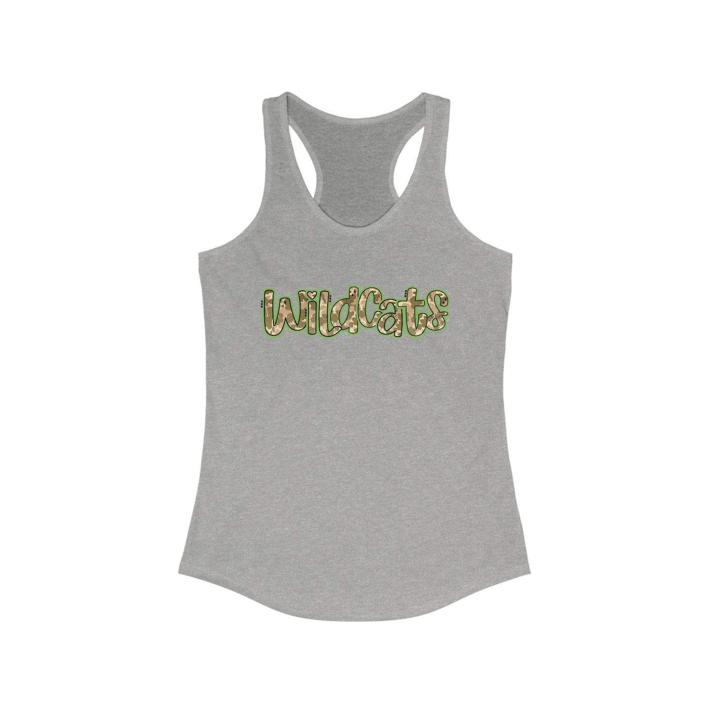 Wildcats, Camo, Women's Racerback Tank Top, Perfect for Game Day, Sports Events, Tailgating, and Everyday Wear
