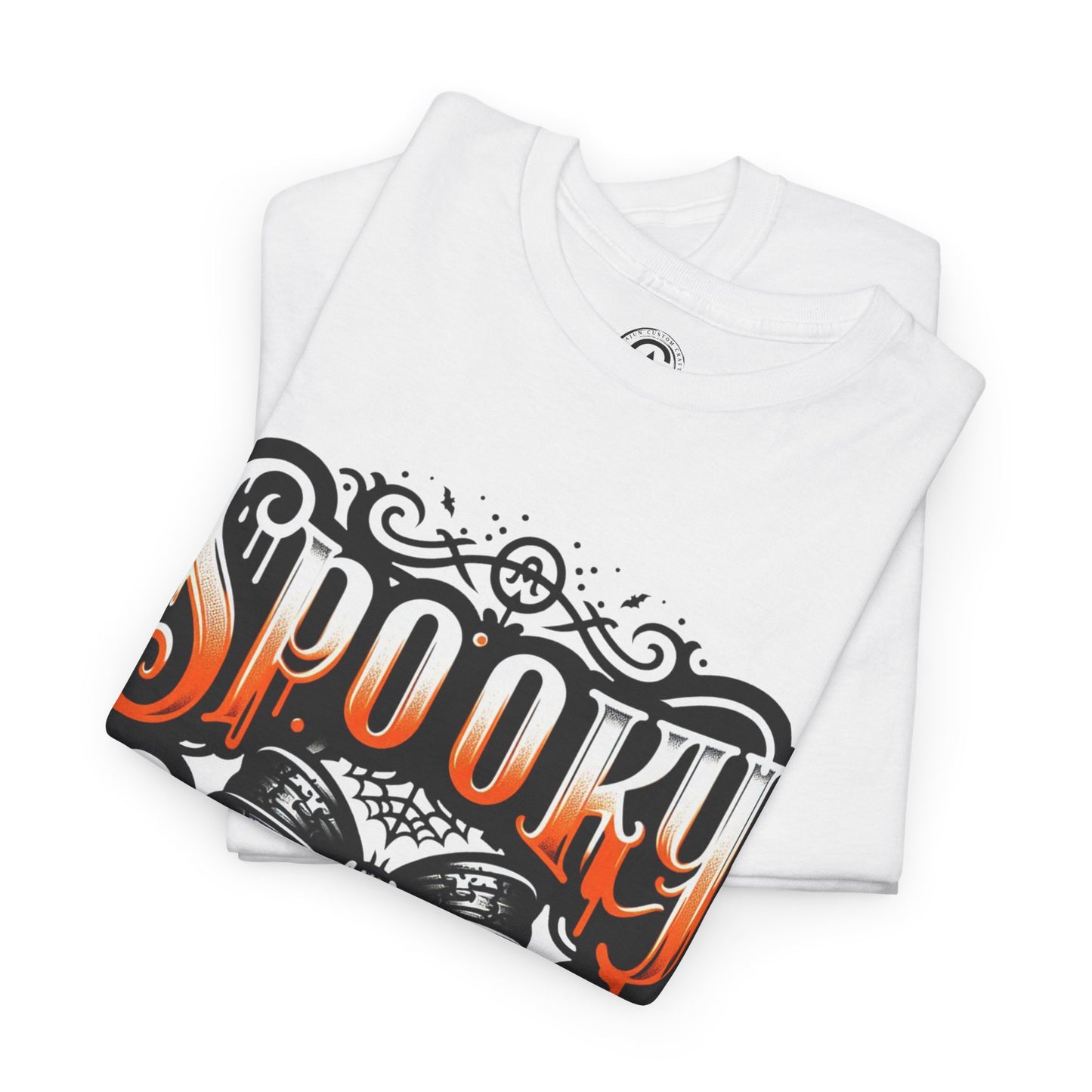 Spooky Themed Unisex Heavy Cotton Tee, Halloween Shirt, Fall Fashion, Ghostly Tee, Graphic Tee, Casual Wear