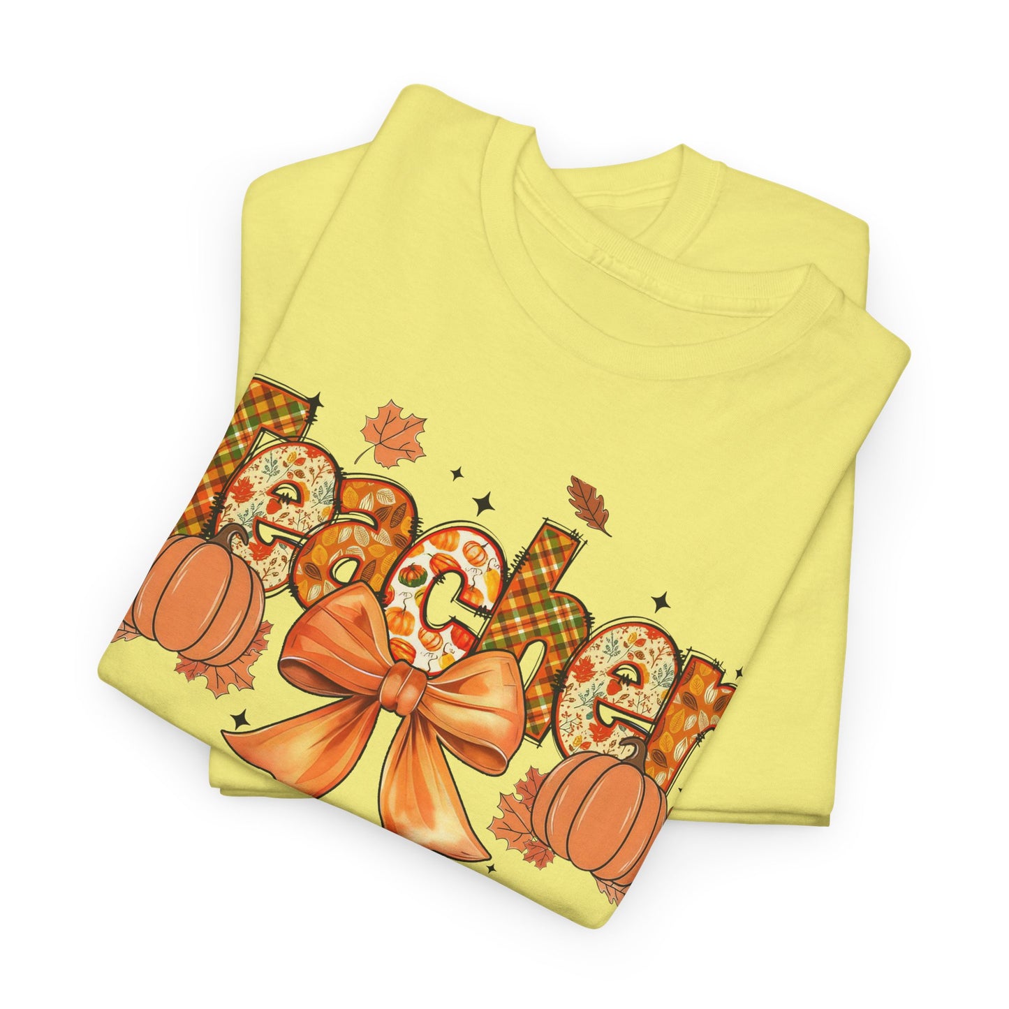 Charming Teacher Tee: Fall Vibes, Unisex Cotton Shirt, Perfect Gift for Educators, Halloween, Thanksgiving, Back to School