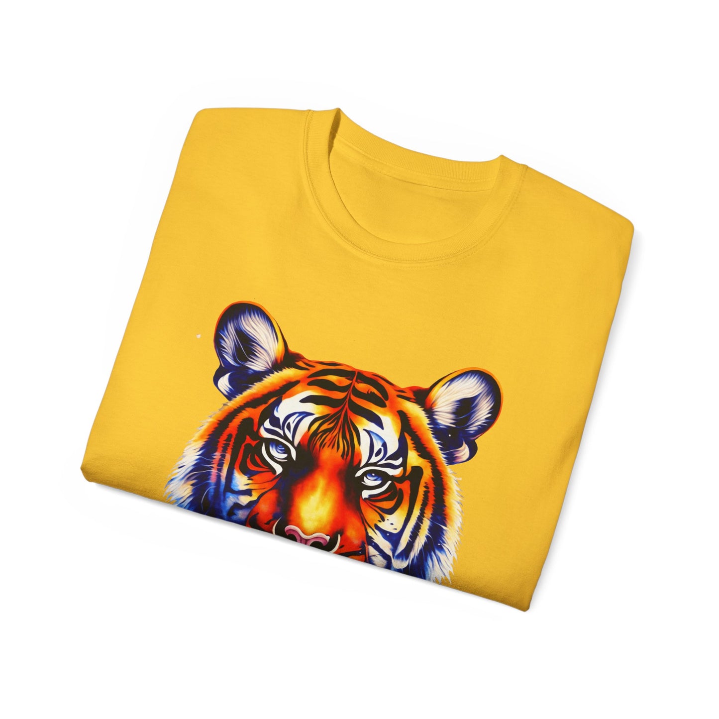 LSU Gold Day, Colorful Tiger Head Football Tee, Cute Football T-Shirt, Gift for Sports Lovers, Unique Football Apparel, Casual Everyday Wear