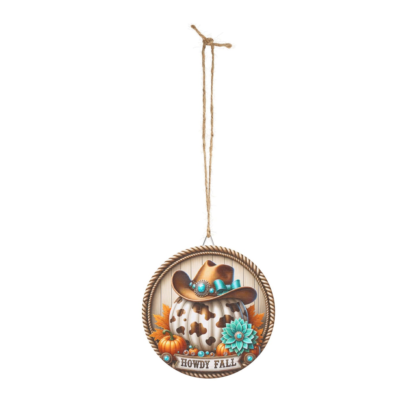 Howdy Fall, Wooden Home Decor, Farmhouse Wall Art, Country Style Sign, cowprint, cowgirl hat, turquoise