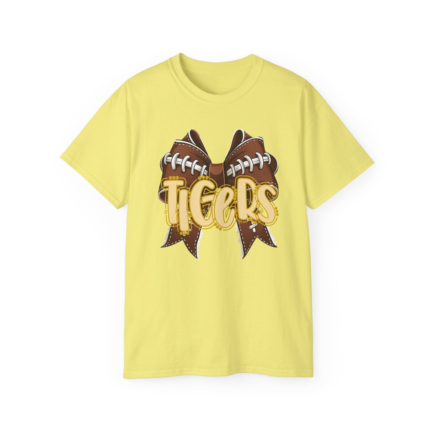 LSU Gold Day, Football bow, Tigers, Tee, Cute Football T-Shirt, Gift for Sports Lovers, Unique Football Apparel, Casual Everyday Wear