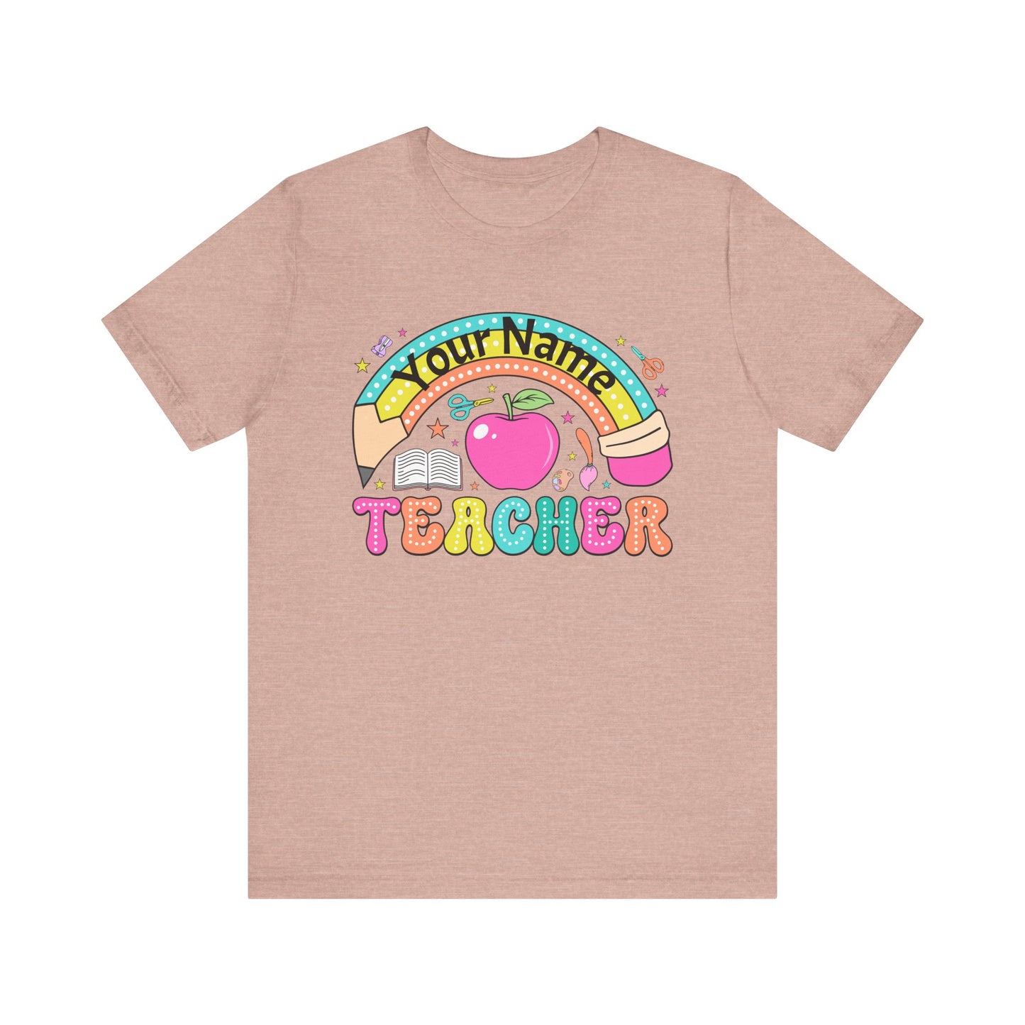 Personalized Teacher T-Shirt, Cute Teacher Gift, Back to School Shirt, Apparel, Custom Name Tee