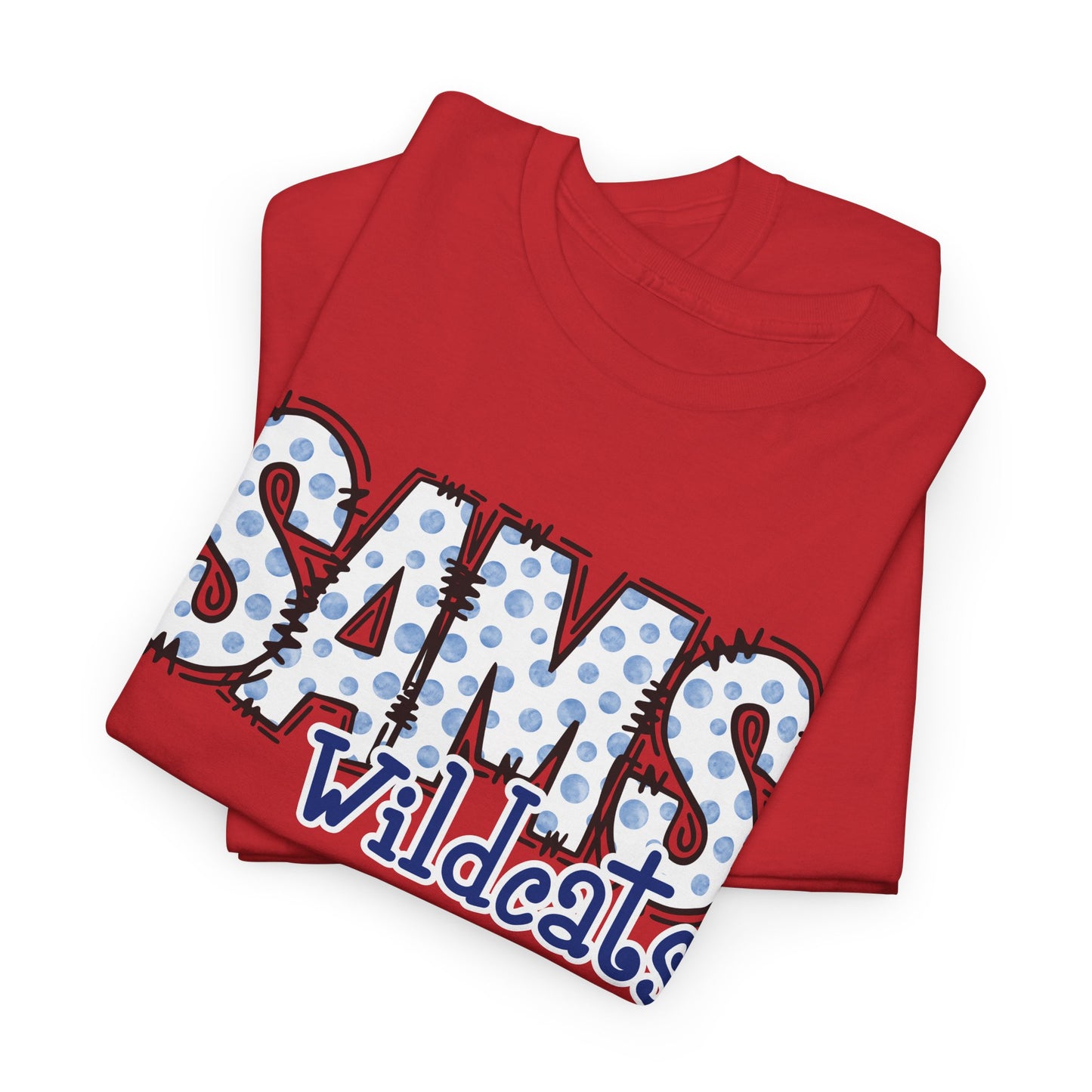SAMS Wildcats, Whimsical on a Unisex Tshirt, St Amant Middle School