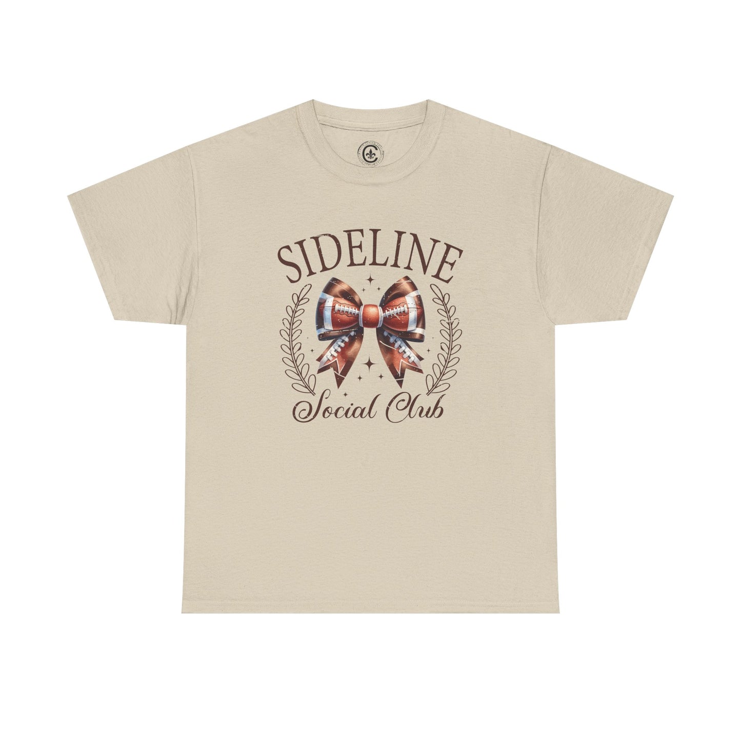 Sideline Social Club Tee, Unisex Heavy Cotton Shirt, Perfect for Game Days, Sports Fans, Casual Wear, Unique Gift Idea, Football