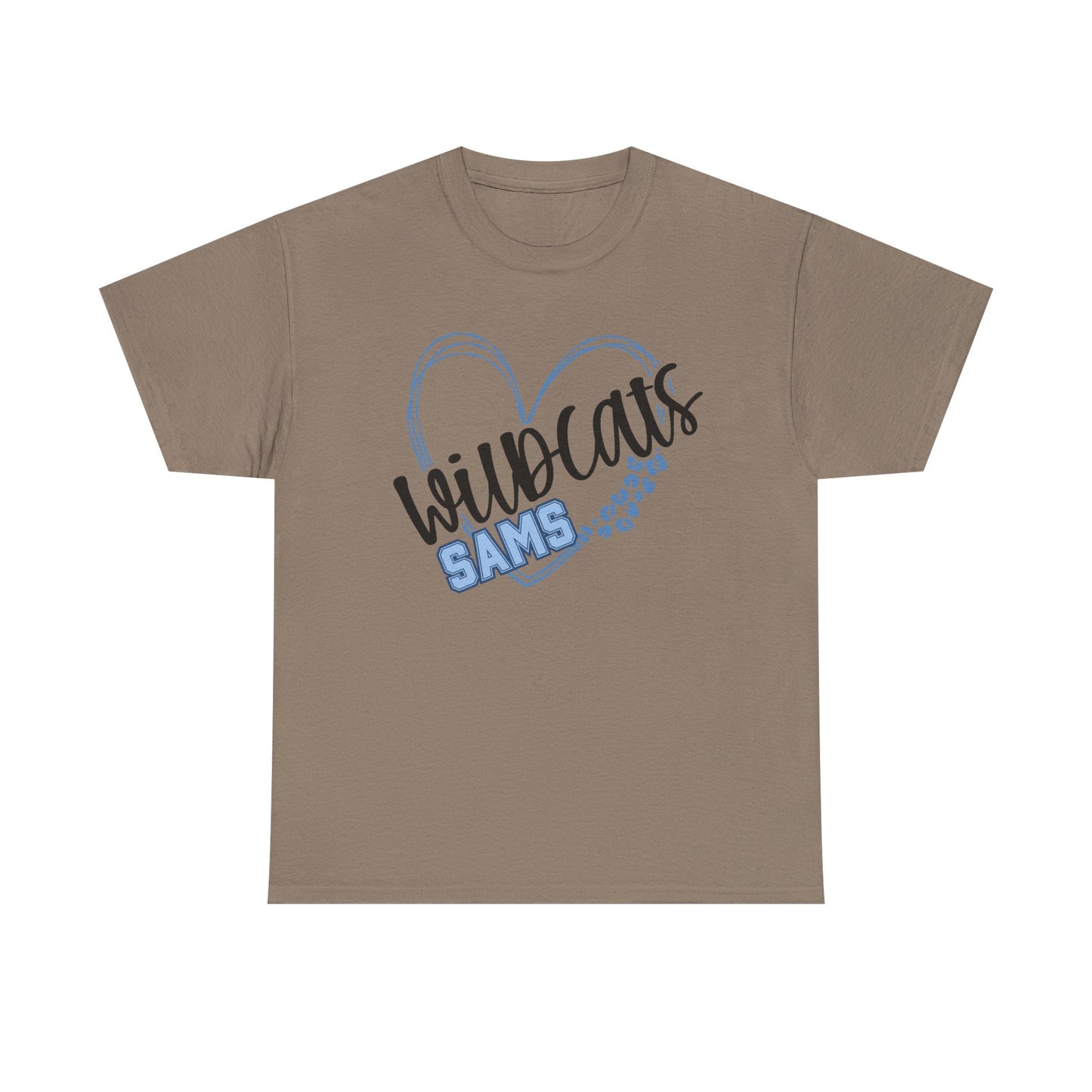 SAMS Wildcats Love Unisex Tee, Cute Cotton Shirt, School Spirit Apparel, Family Gatherings, Casual Wear, Gift for Students, Personalized Designs