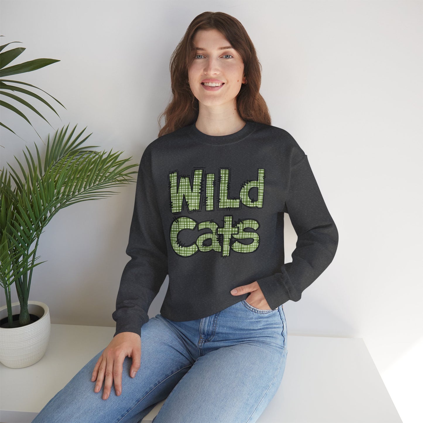 Wild Cats Crewneck Sweatshirt, Cozy Unisex Sweatshirt, Perfect Gift for Birthdays, Casual Wear, Wildcat Theme Apparel, Walker, La WHS, WJH