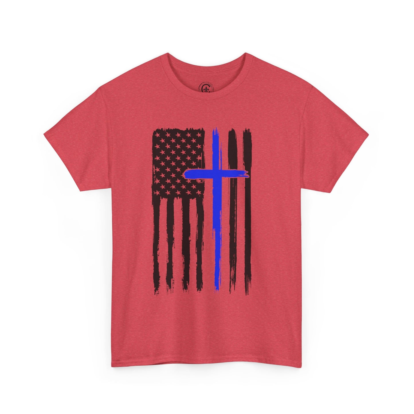 Thin Blue Line, Cross, Flag Graphic Tee, T-Shirt, Unisex Humor Shirt, Gifts for Friends, Casual Wear, law enforcement