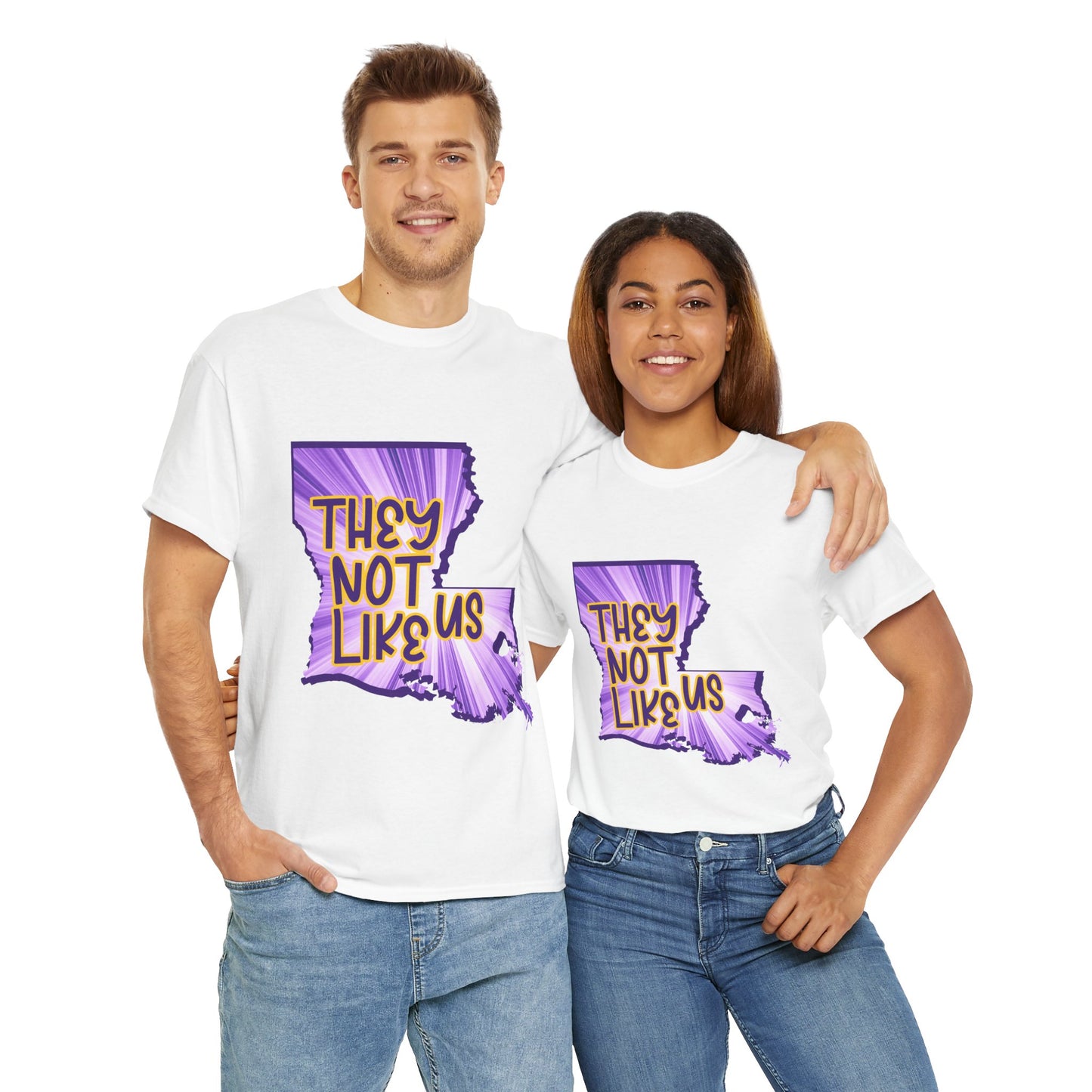 Louisiana Pride Unisex Heavy Cotton Tee | They Not Like Us, Southern Statement Shirt, Gift for Locals, Casual Wear, Streetwear