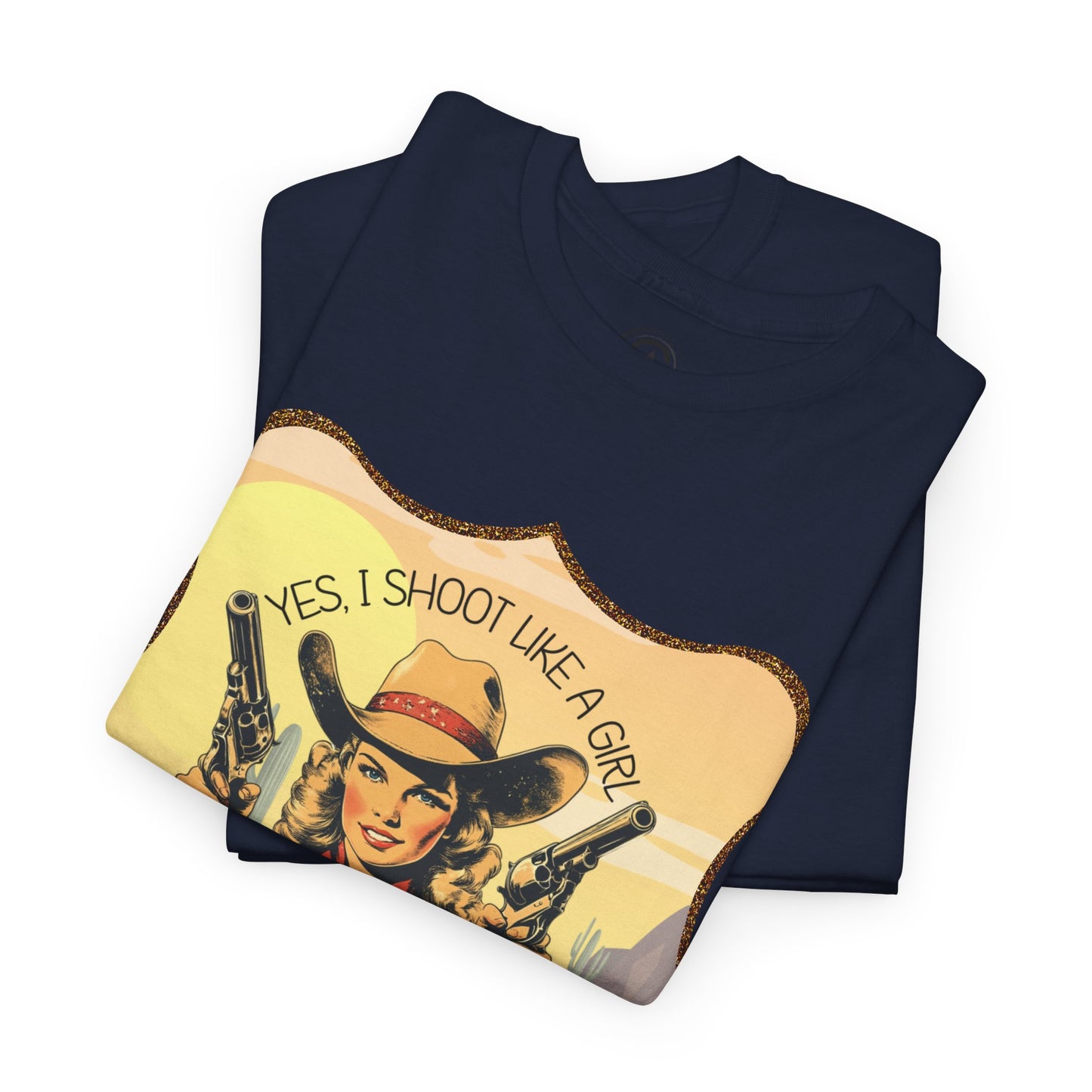 Personalized, Western Style Graphic Tee - "Yes, I Shoot Like A Girl", Cowgirl Shirt, Gift for Her, Feminist Apparel, Casualwear, Rodeo Outfit