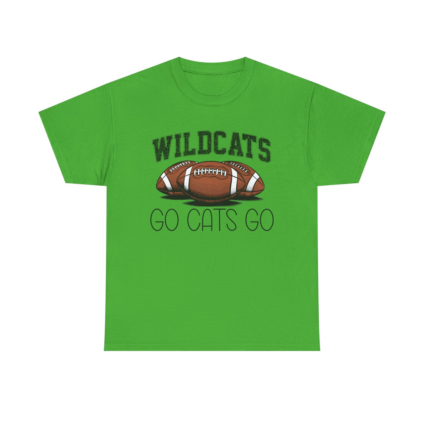 Wildcats Football Spirit Tee - Unisex Heavy Cotton T-Shirt for Fans, Game Day, Tailgating, Sports Events, Gift for Her/Him