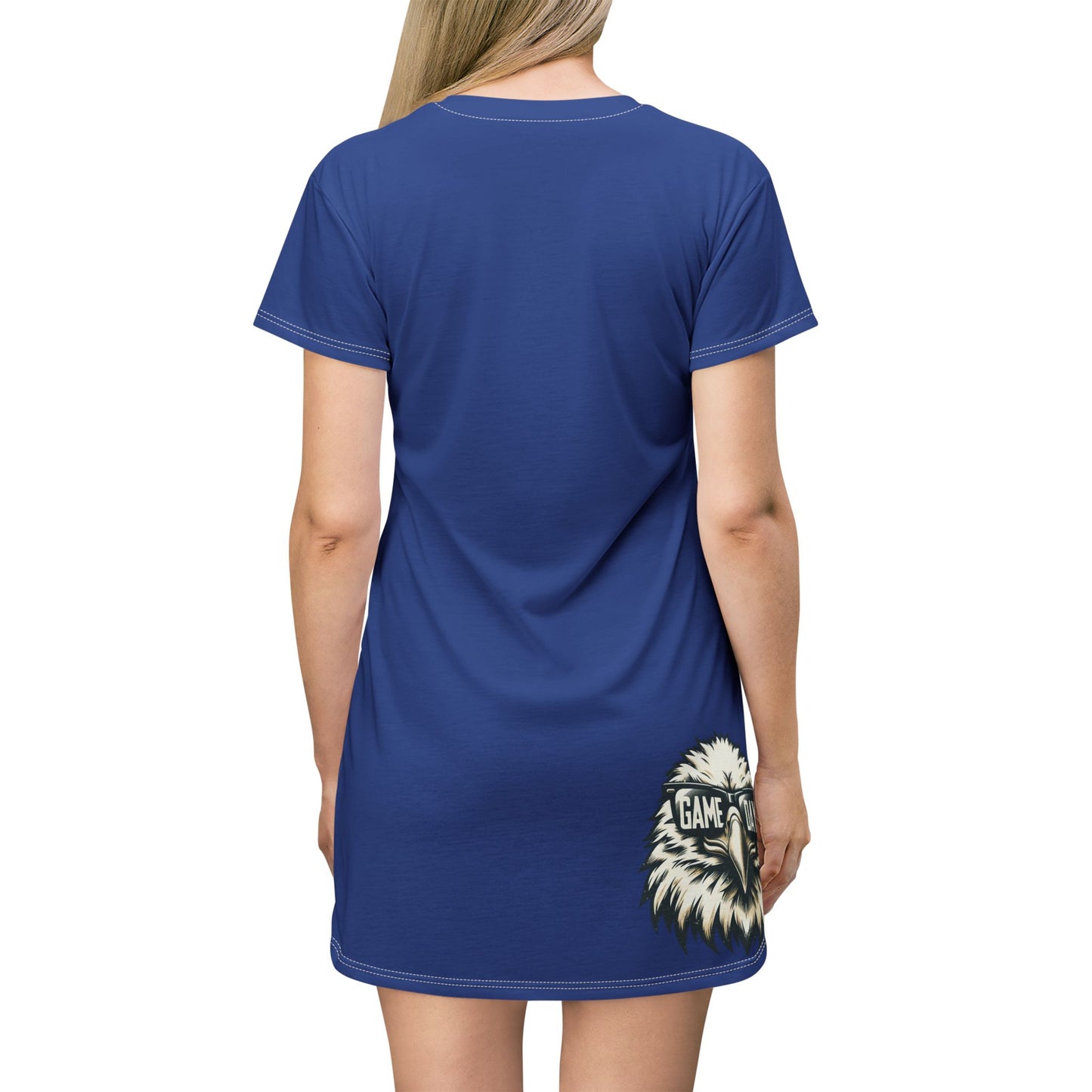 Blue Eagle, Graphic T-Shirt Dress, Cute Casual Dress, Summer Fashion, Gift for Her, Game Day Outfit