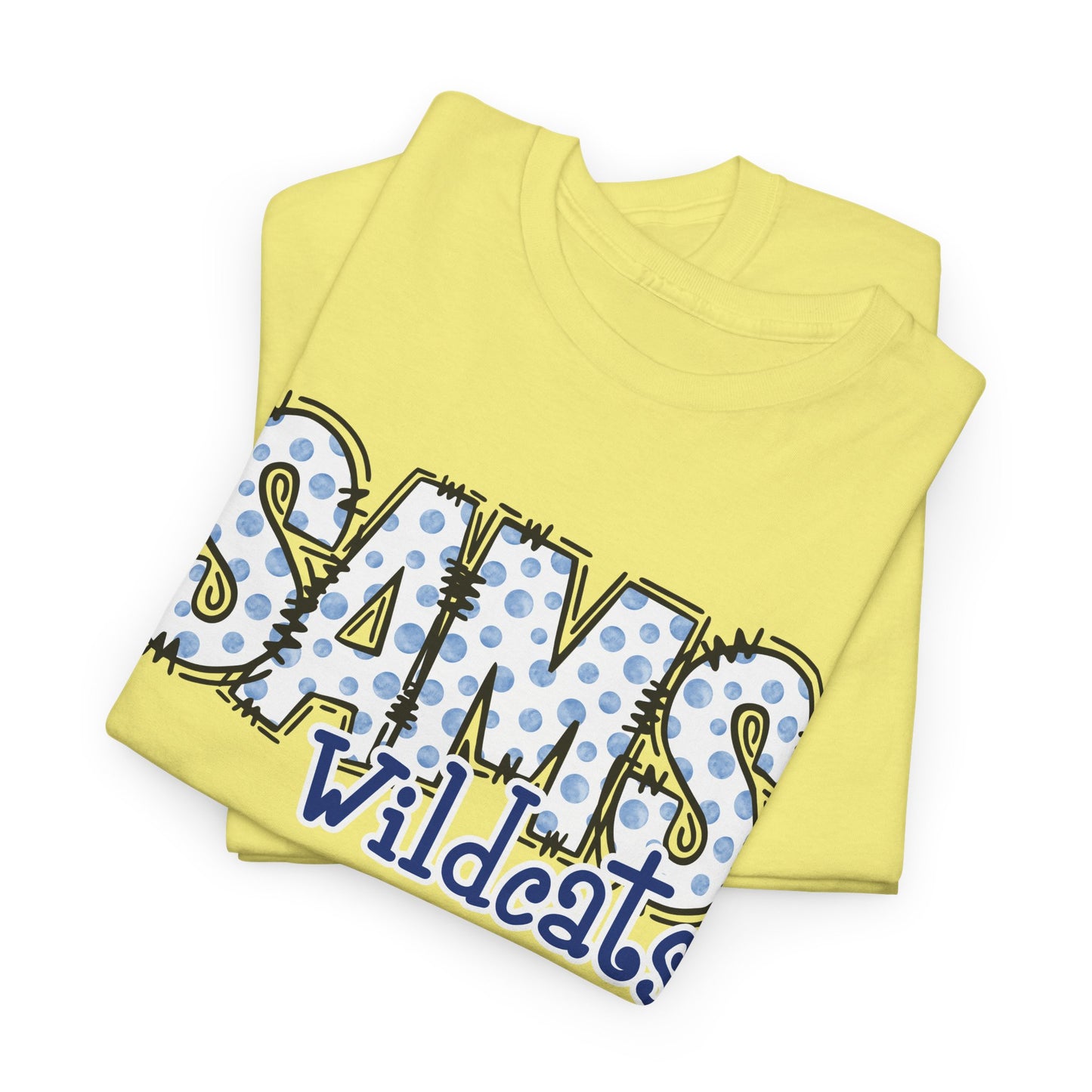 SAMS Wildcats, Whimsical on a Unisex Tshirt, St Amant Middle School