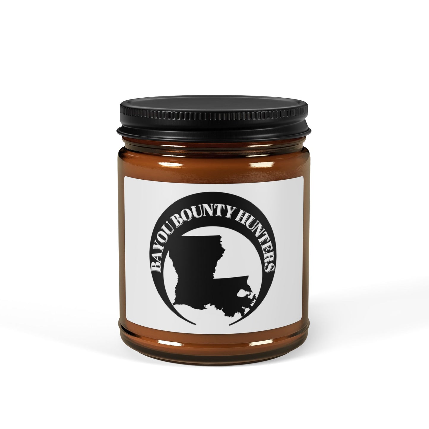 Bayou Bounty Hunters, Scented Soy Candle - Relaxing Amber Jar, Home Decor, Gift for Candle Lovers, Aromatherapy, Multi-Size Options