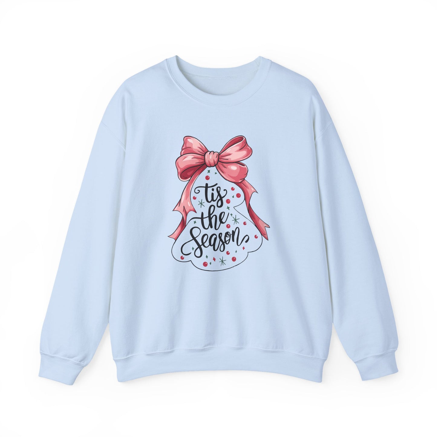 Festive Holiday Crewneck Sweatshirt - 'Tis the Season, Christmas Gift, Cozy Apparel, Winter Wear, Unisex Fashion