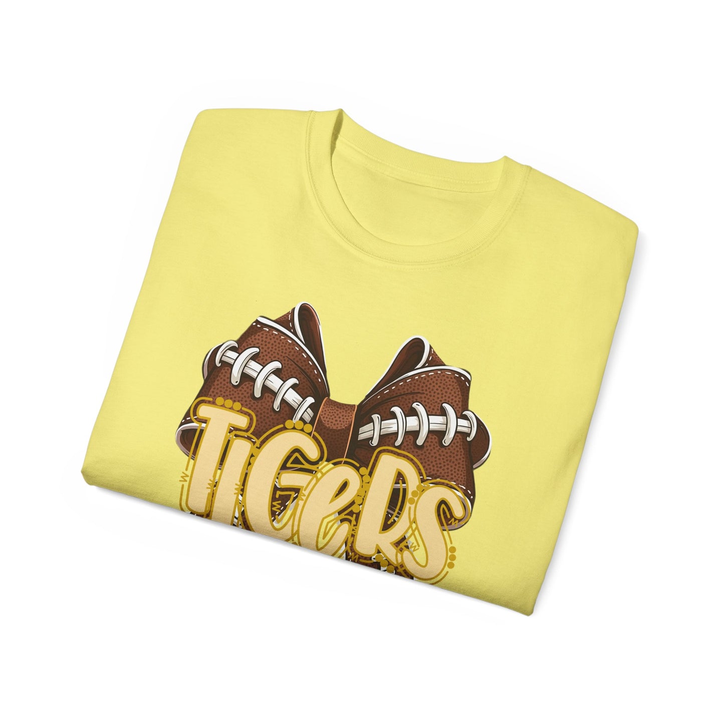 LSU Gold Day, Football bow, Tigers, Tee, Cute Football T-Shirt, Gift for Sports Lovers, Unique Football Apparel, Casual Everyday Wear
