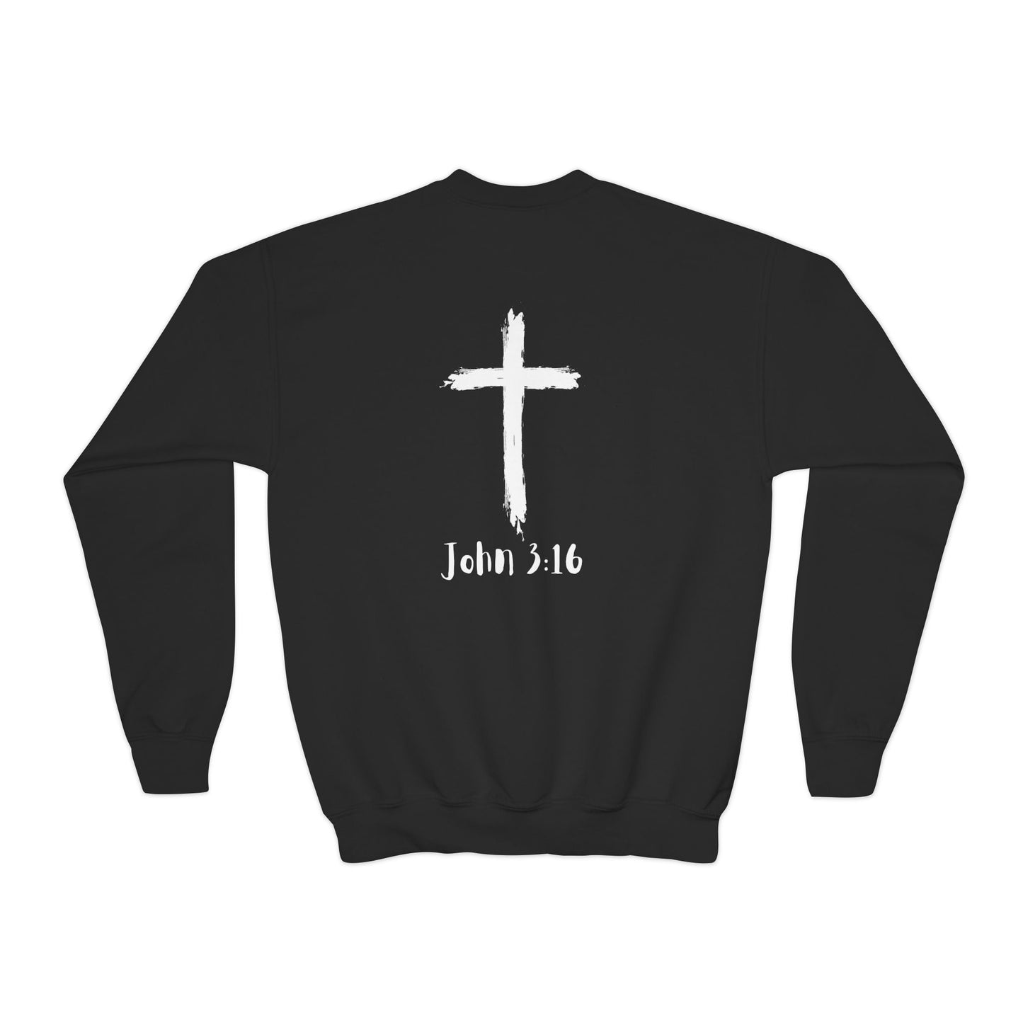 Youth Crewneck Sweatshirt - Thank U Jesus, Faithful Crewneck, Christian Youth Apparel, Inspirational Gift, Bible Verse Sweatshirt