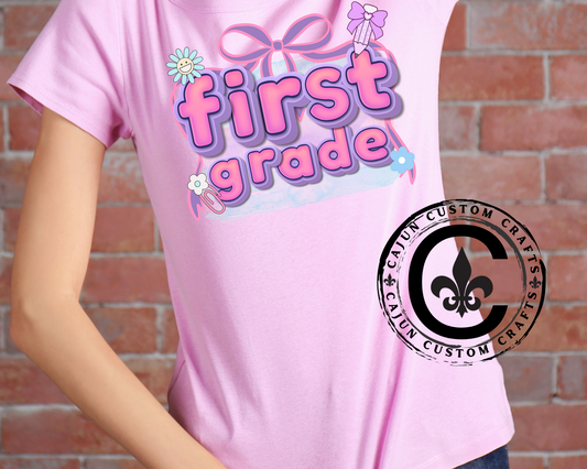 First Grade Toddler Tee - Fun Shirt for Back to School, Birthday Gift, Preschool Event, Kids Fashion, Playdate Outfit
