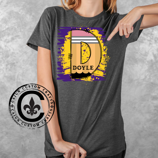 Doyle Pencil School, Livingston Parish on a soft tshirt