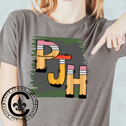 Ponchatoula Jr High Pencil School, Tangipahoa Parish on a soft tshirt