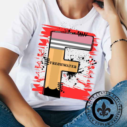 Freshwater Pencil School, Livingston Parish on a soft tshirt