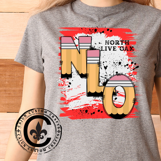 North Live Oak Pencil School, Livingston Parish on a soft tshirt
