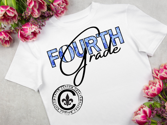 Fourth Grade Unisex Heavy Cotton Tee, Back to School Shirt, Teacher Gift, Kids Clothing, Classroom Style, Educational Apparel