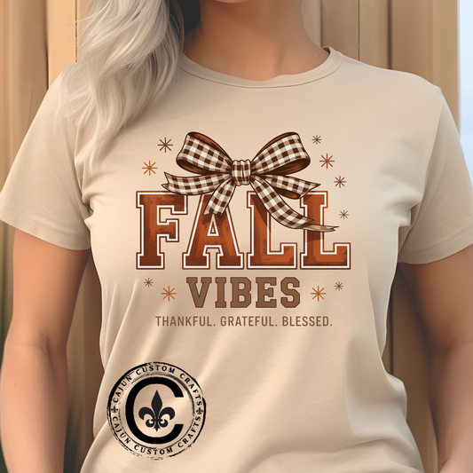 Fall Vibes Unisex Jersey Short Sleeve Tee, Thanksgiving Shirt, Autumn Apparel, Grateful Tee, Seasonal Fashion, Cozy Fall Style
