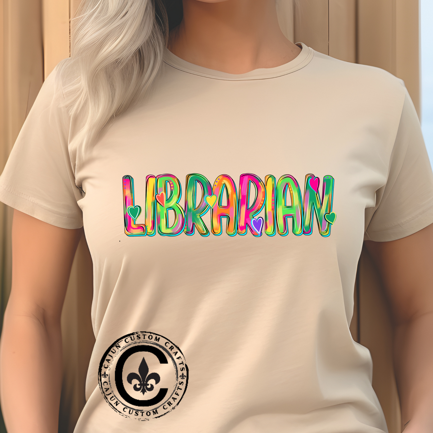 Colorful Librarian Tee - Tshirt, Back to School