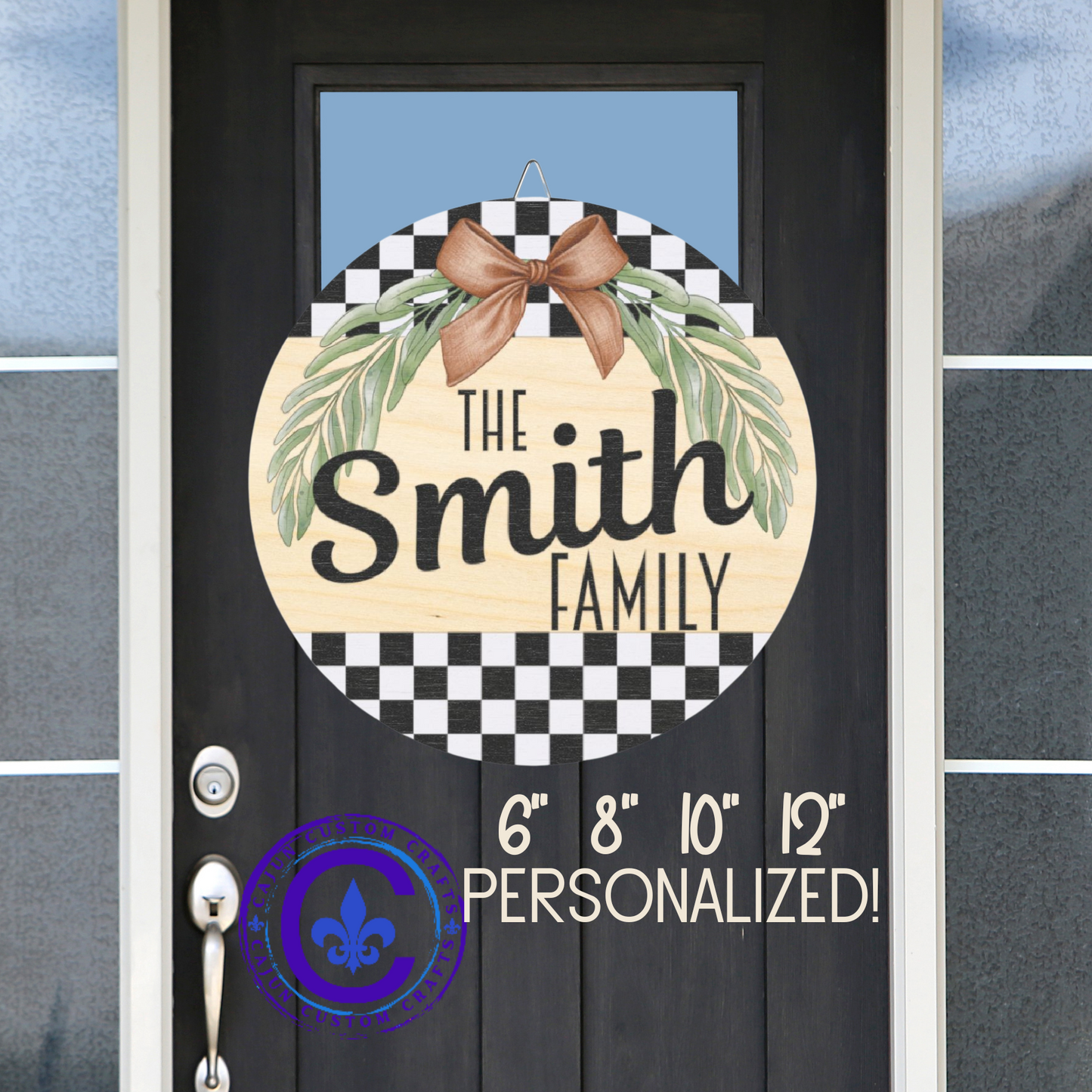 Personalized Family Name Door Wood Sign, Rustic Home Decor, Kitchen Wall Art, Housewarming Gift, Family Name Plaque