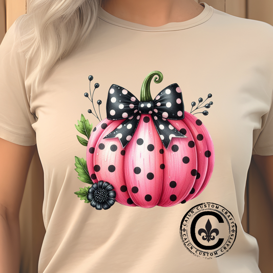 Pink, Black, Dot, Pumpkin, Breast Cancer Month, Halloween, Pink Halloween, Fun, Cute, Stylish