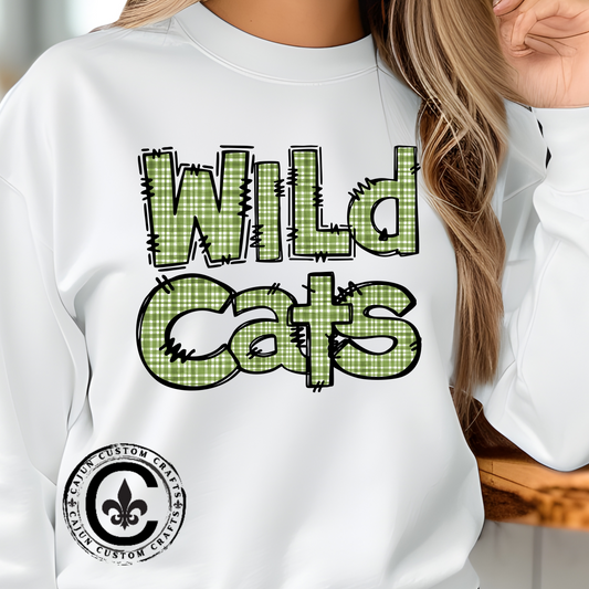 Wild Cats Crewneck Sweatshirt, Cozy Unisex Sweatshirt, Perfect Gift for Birthdays, Casual Wear, Wildcat Theme Apparel, Walker, La WHS, WJH