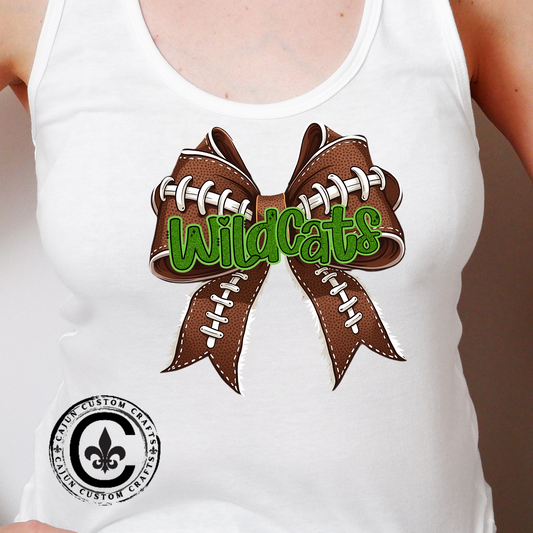Wildcat Football Themed Women's Racerback Tank Top, Perfect for Game Day, Sports Events, Tailgating, and Everyday Wear