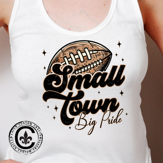 Small Town Football Women's Racerback Tank Top, Perfect for Game Day, Sports Events, Tailgating, and Everyday Wear