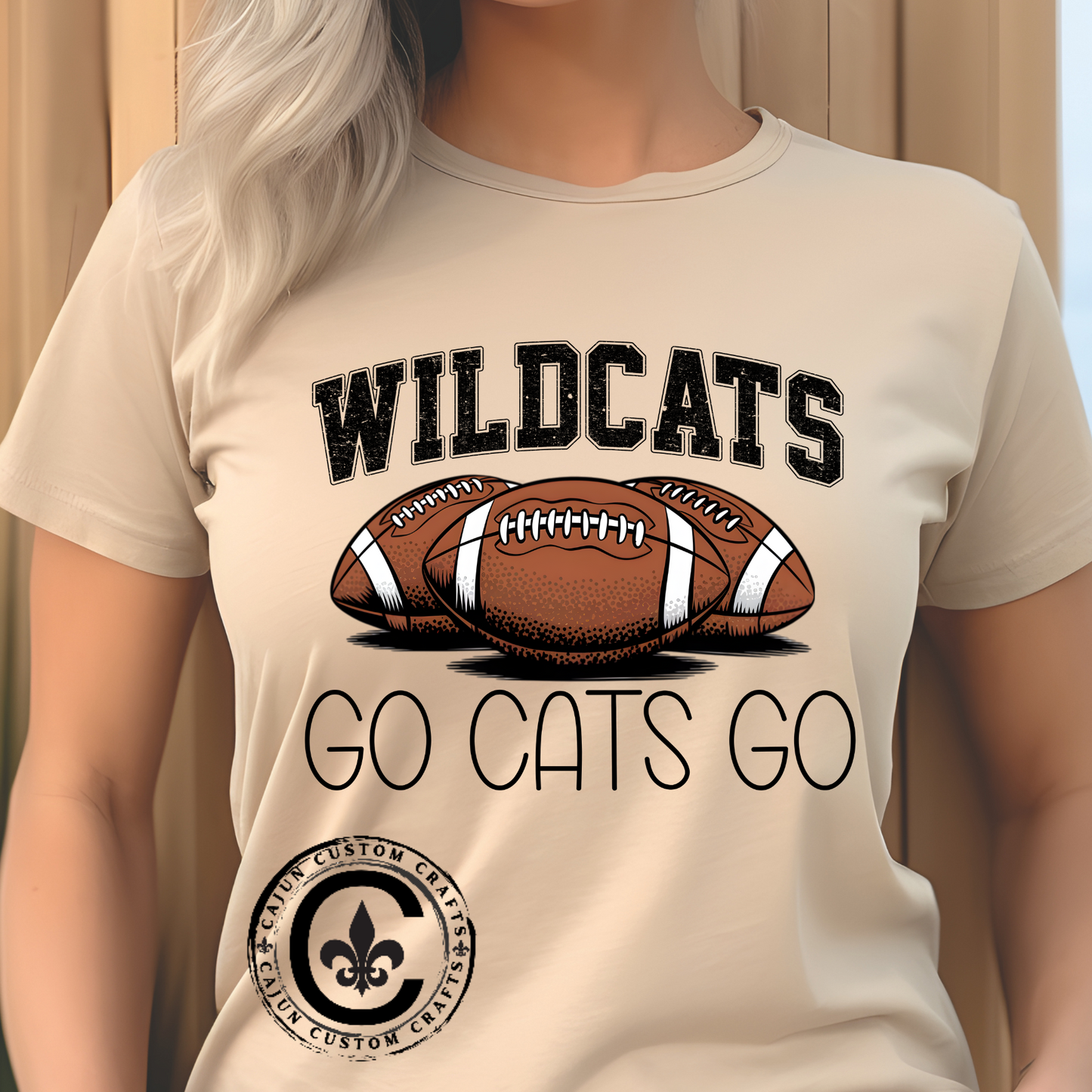 Wildcats Football Spirit Tee - Unisex Heavy Cotton T-Shirt for Fans, Game Day, Tailgating, Sports Events, Gift for Her/Him