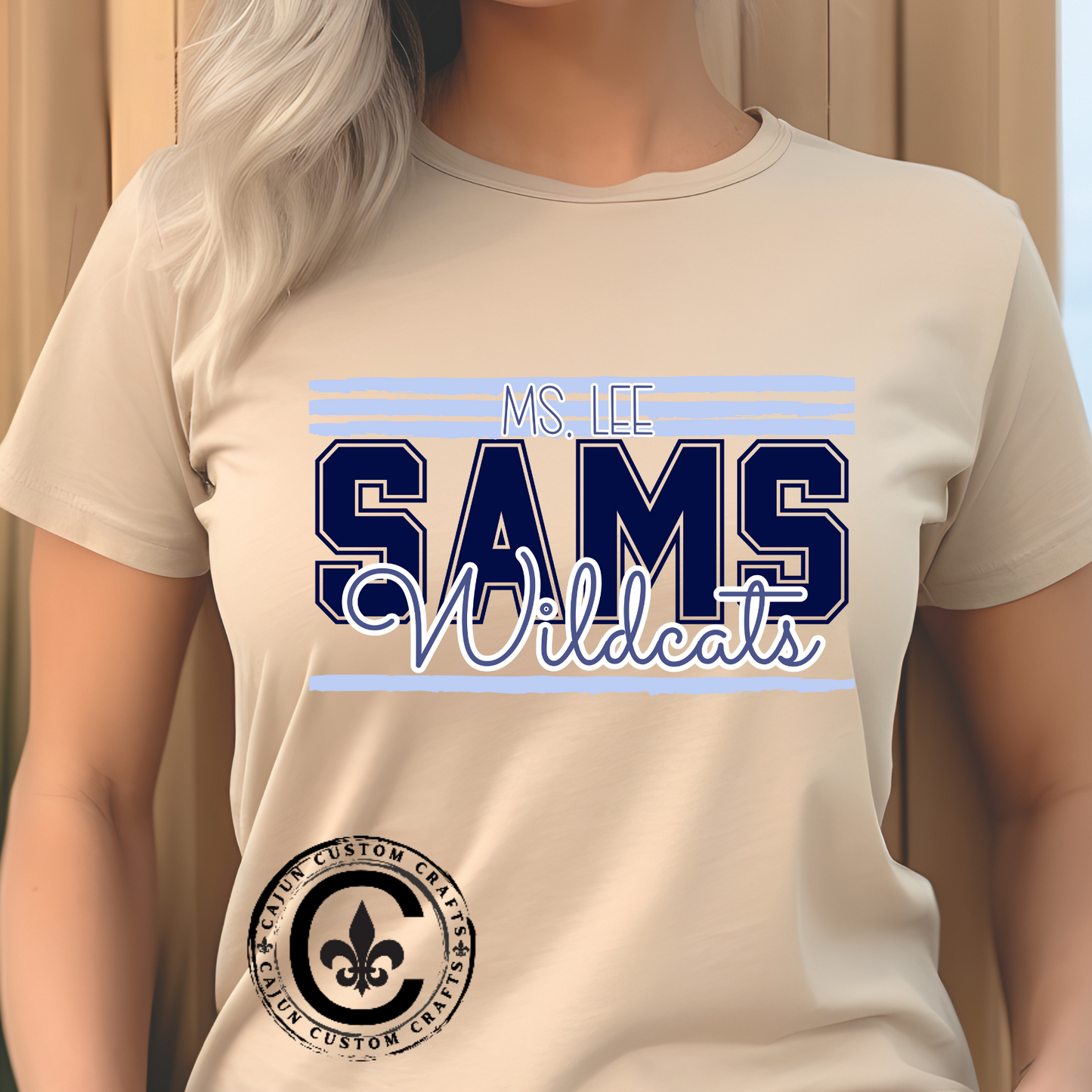 Personalized, SAMS Wildcats, St Amant Middle School, Team Spirit, Unisex Tshirt, Add your name