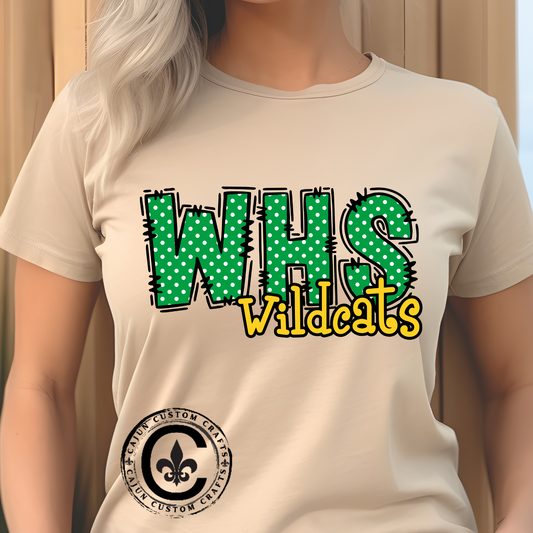 WHS Wildcats Unisex Heavy Cotton Tee | School Spirit Shirt, Team Apparel, Graphic Tee, Casual Wear, Gift for Students