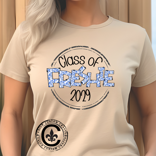 Freshie Class of 2029 Heavy Cotton Tee, Graduation Shirt, Unisex T-Shirt, School Spirit Wear, Freshman Celebration