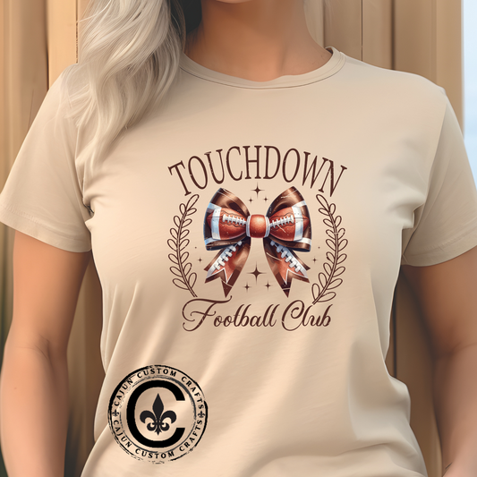 Touchdown Football Club Unisex Cotton Tee - Perfect for Game Day, Sports Fans, Gifts for Coaches, Tailgating, Football Season