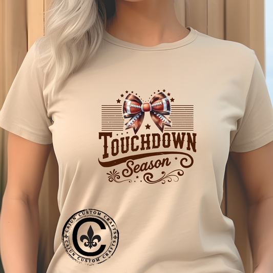 Touchdown Season Unisex Heavy Cotton Tee, Football Fan Shirt, Game Day Outfit, Sports Tee, Gift for Fans