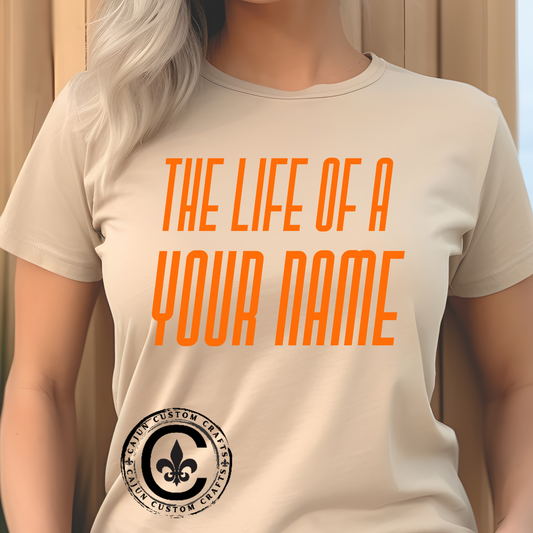 Personalized The life of a (whatever name you want)  Tee - Unisex Heavy Cotton T-Shirt, Music Lover Shirt, TS12 12 Swiftie