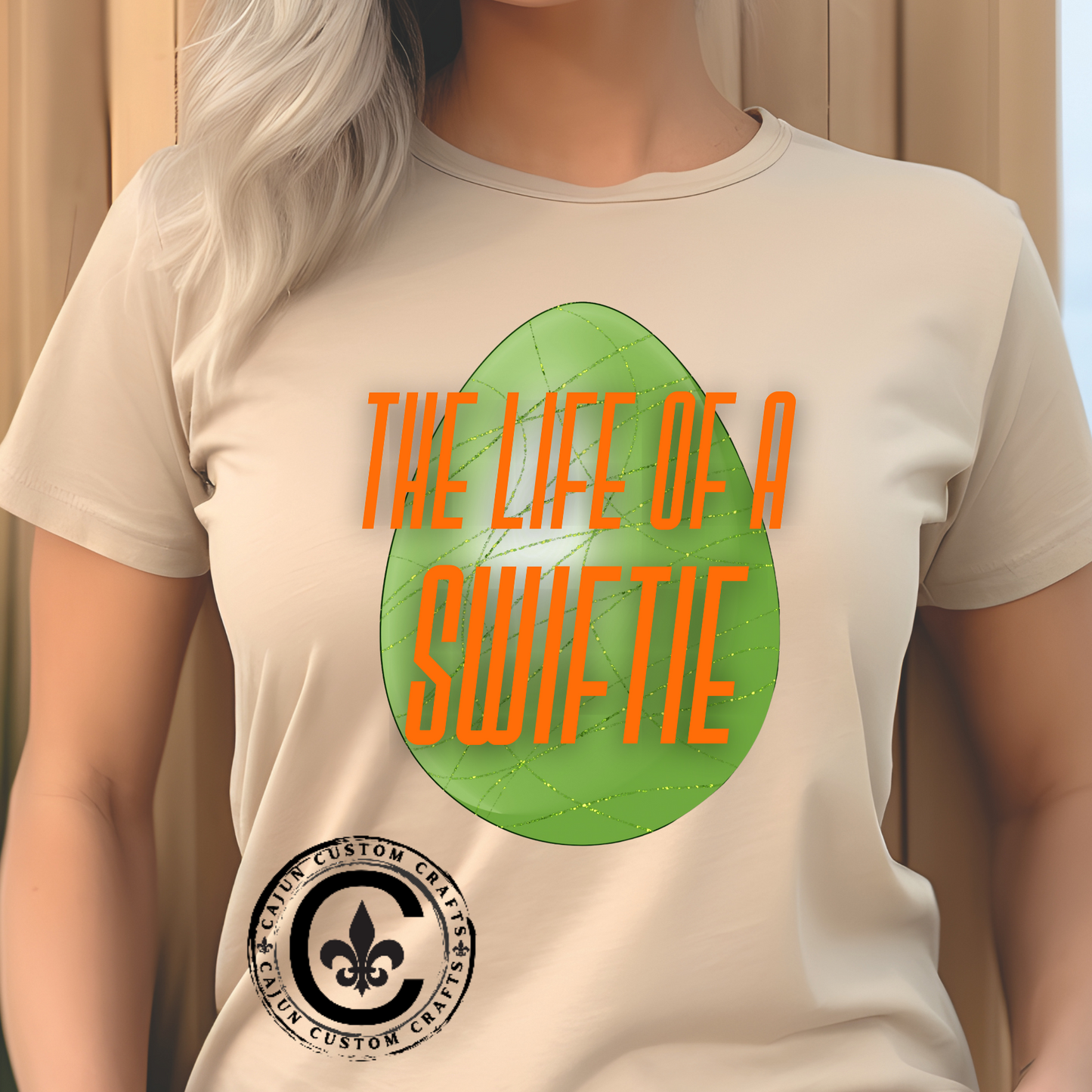 The life of a Swiftie with a green glitter easter egg - Unisex Heavy Cotton T-Shirt Music Lover Shirt, TS12 12 Swiftie