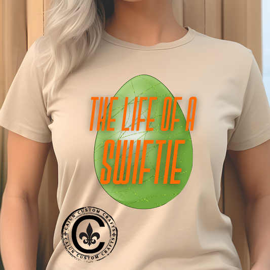The life of a Swiftie with a green glitter easter egg - Unisex Heavy Cotton T-Shirt Music Lover Shirt, TS12 12 Swiftie